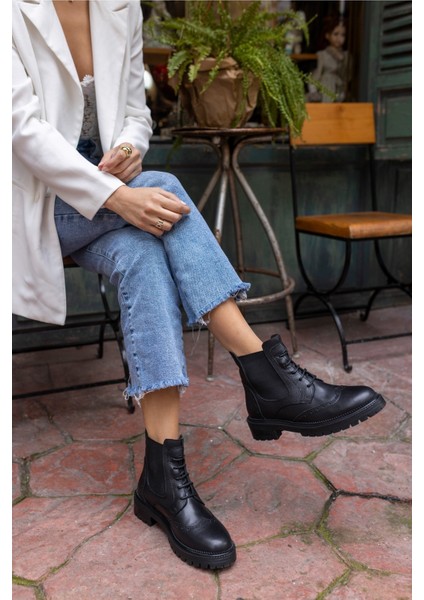 Novae Kadın Siyah Gercek Deri Bot modelleri