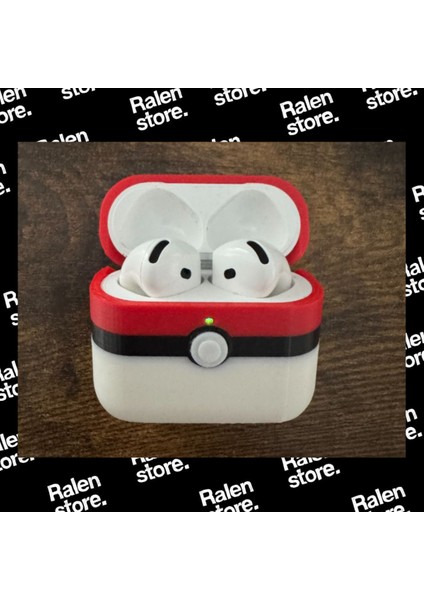 Pokemon Pokeball Temalı Airpods 4 Uyumlu Kılıf | 5cm ( Yüksek Kalite 3D Baskı Pla ) fırsatları