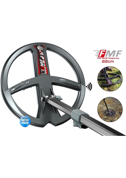 Xp Deus 2 Dedektör (Ana Ünite, WSA2XL Kablosuz Kulaklık ve 22CM Fmf Başlık Ile) Siyah