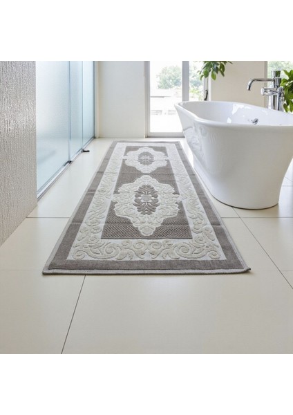 Pamuklu Kaymaz Taban Dikdörtgen Banyo Paspası – Yüksek Emici Pamuk Dokuma Banyo Halısı