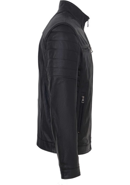 Siyah Hakiki Deri Erkek Hakiki Deri Mont - E25KDM310602-Q4O modelleri