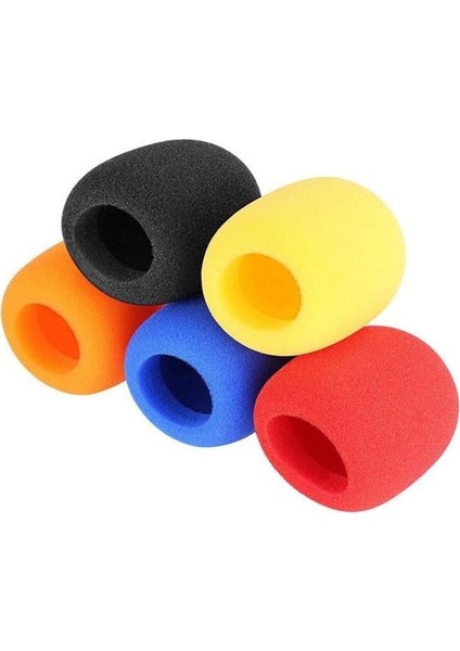 ZE-7130 5'li Standart 5 Renk El Mikrofon Süngeri (Sarı-Turuncu-Kırmızı-Mavi-Siyah)