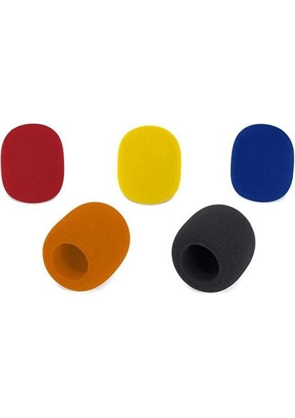 ZE-7130 5'li Standart 5 Renk El Mikrofon Süngeri (Sarı-Turuncu-Kırmızı-Mavi-Siyah) indirimleri