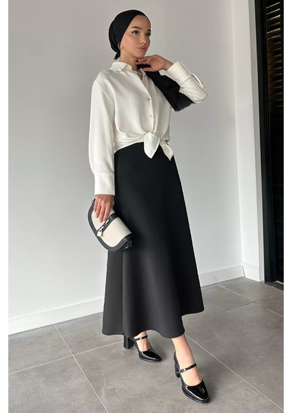 Bel Lastikli Scuba Tesettür Kiloş Etek P-00018921 fiyatları