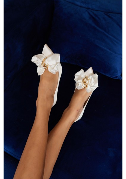 Lips Kadın Bej Saten Topuklu Ayakkabi modelleri