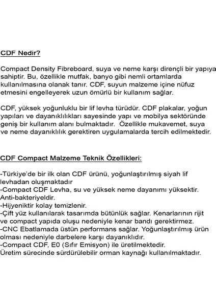 Cdf Masa Tablası 90X180 - DCLTM2103 fiyatları