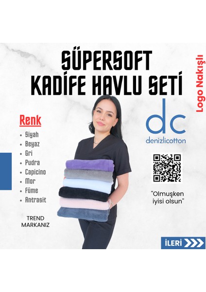 Güzellik Merkezlerine Özel Supersoft Kadife Havlu Seti Banyo 70X140 cm Baş 50X90 cm Bandana 8X70 cm fiyatları