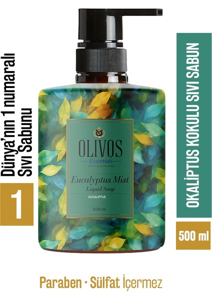 Okaliptus Kokulu Sıvı Sabun Sanat Koleksiyonu Tablo Gibi Şişeler Muhteşem Kokular Yoğun Nemlendirici