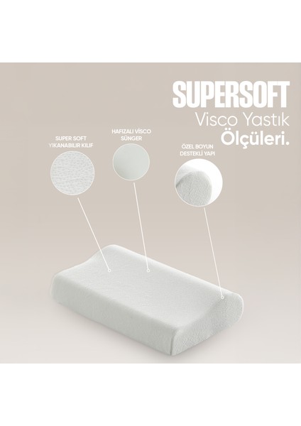 Ortopedik Visko Yastık - Boyun Düzleşmesi Için Tek Taraflı Visco Yastık [süper Soft] indirimleri