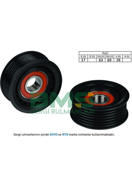 Mtxdpn Alternatör Gergi Rulmani Passat 2.5tdi 98-05 -Touareg-A4-A5-A6 3.0 Tdi 04-10 - Vito 99- Sprinter