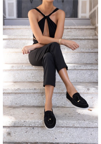 Furry Kadin Siyah Gercek Suet Ayakkabi indirimleri