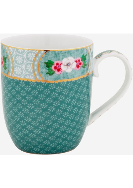 Blushing Birds Mavi Porselen Kupa 145 ml