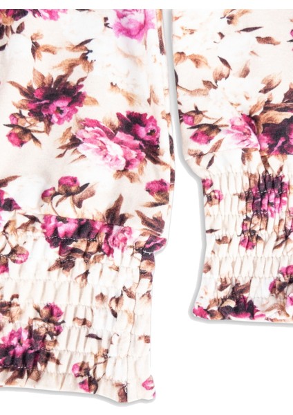 Pamuk Çiçek Baskılı Kırmızı Baharlık Kışlık Kız Çocuk Bluz modelleri