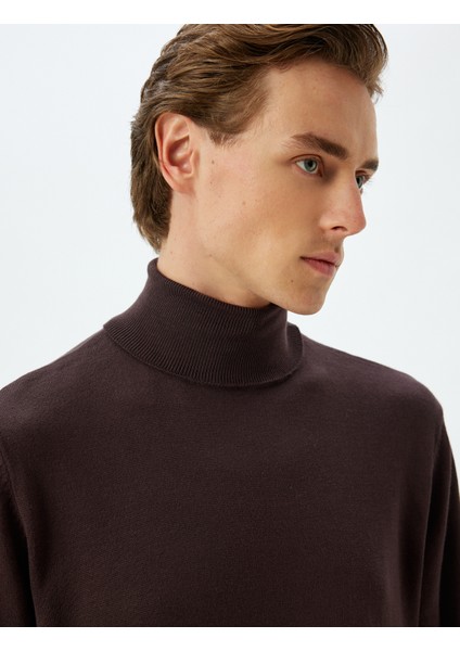 Triko Kazak Balıkçı Yaka Basic Viskon Karışımlı