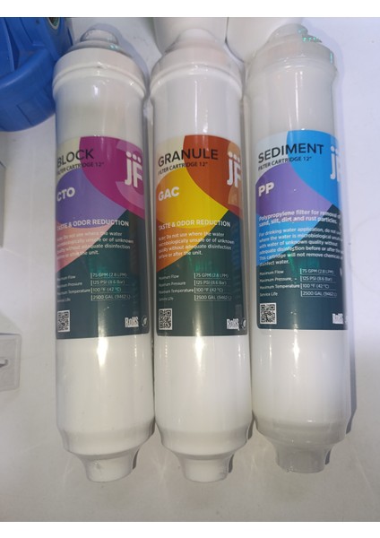 Su Arıtma 3'lü JF Inline Filtre Seti (Dirsek Hediyeli) fiyatları