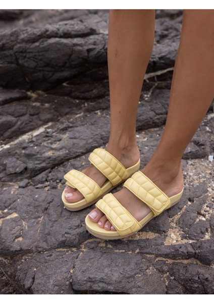 Lily Kadin Sari Gercek Deri Terlik fiyatları