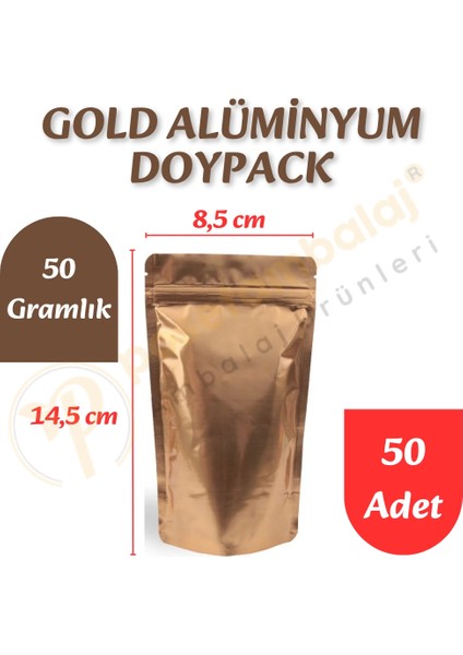 Gold Alüminyum Doypack 8,5X14,5X5 cm (50 Adet)