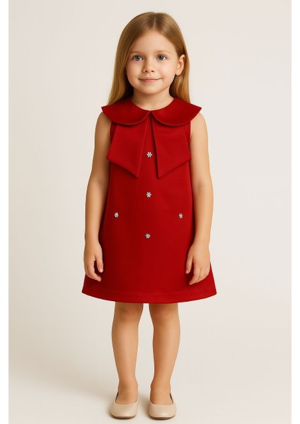 Inci Işlemeli Kız Çocuk Elbisesi – Zarif Yaka Tasarımı ile Özel Günler Için