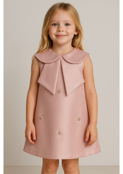 Inci Işlemeli Kız Çocuk Elbisesi – Zarif Yaka Tasarımı ile Özel Günler Için fırsatları