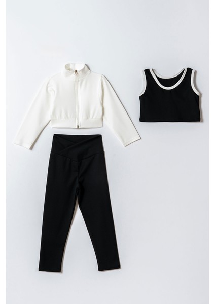 Kız Çocuk 3'lü Spor Crop Takım fiyatları