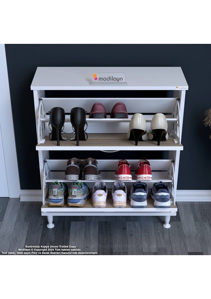 Umay Antre Hol 72X90X25, 5 Cm’ Lik 2 Düşer Kapak 4 Raf Göz Bölmeli Ayakkabılık fırsatları