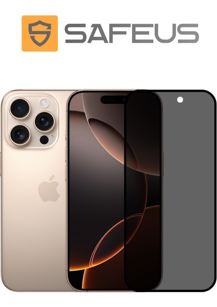 iPhone 16 Pro Max Tam Kaplayan Hayalet Parmak İzi Bırakmayan Safir Ekran Koruyucu Cam