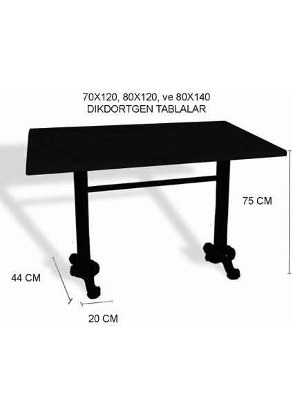 Çipa Döküm Ayak Masa 80X140 cm - (Werzalit, Wermodin ve Allzalit Tabla) - Afyon Mermer fiyatları
