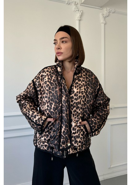 Kapitone Leopar Premium Mont- Siyah