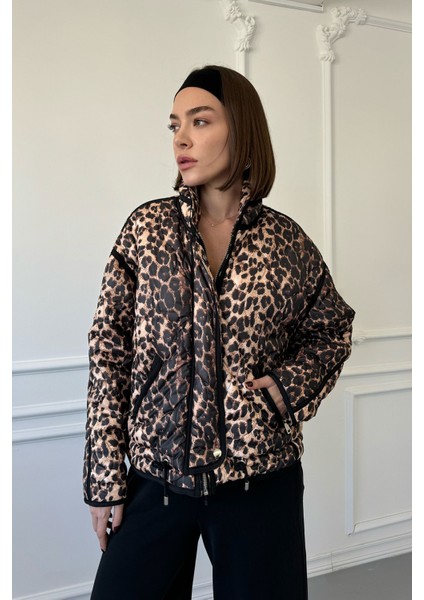 Kapitone Leopar Premium Mont- Siyah indirimleri