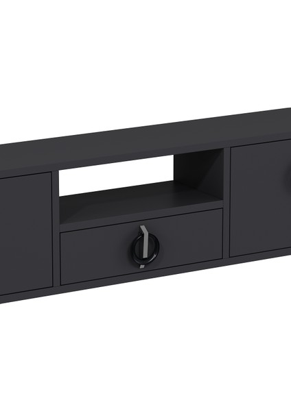 1320DROPCT-32 Duvara Montaj Tv Sehpası Antrasit-Gümüş