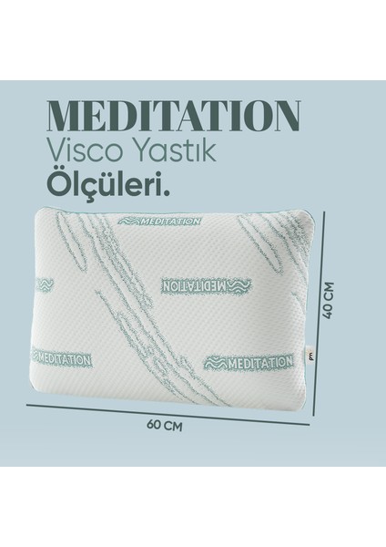 Dinlendirici Visko Yastık - Ortopedik Lüx Tombul Yastık - Anti Statik Kumaş Stres Azaltan Visco