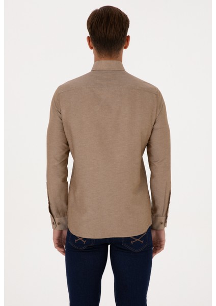 U.s. Polo Assn. Haki Erkek Düğmeli Slim Fit Logo Baskılı Gömlek Dmk.gox modelleri