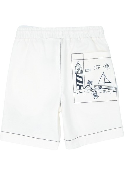 Organik Kanvas Beyaz Baharlık Erkek Çocuk Şort indirimleri