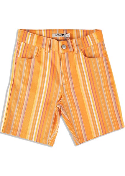 Çizgili Turuncu Yazlık Erkek Çocuk Bermuda Şort fiyatları