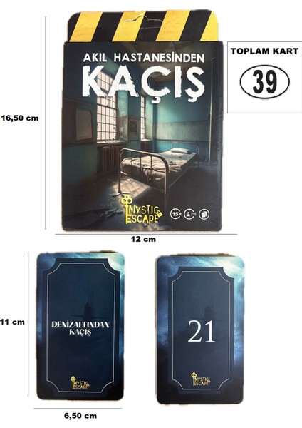 Kaçış Kart Oyunu Akıl Hastanesinden Kaçış Strateji ve Dikkat Oyunu 39 Kart