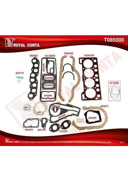 Mtxdpn Motor Takim Conta Skt Keçeli Subp.last R9 BROADWAY-R19 1.4 Karbüratörlü