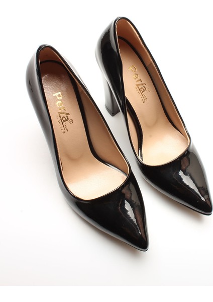 Idil K Siyah Rugan Kadın Topuklu