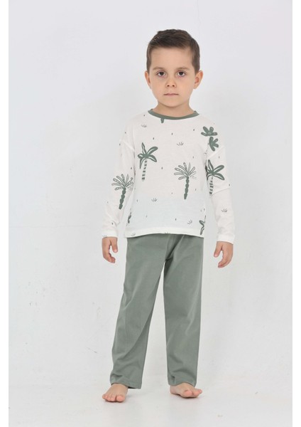 Erkek Çocuk Palmiye Baskılı Pijama Takım fiyatları