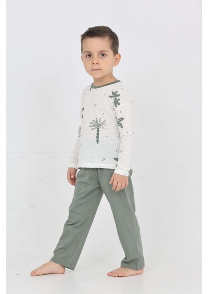 Erkek Çocuk Palmiye Baskılı Pijama Takım indirimleri