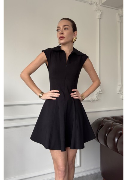 Sıfır Kol Marka Mini Elbise- Siyah