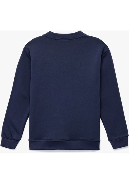 Dinozor Baskılı Şardonlu Uzun Kollu Bisiklet Yaka Sweatshirt fiyatları