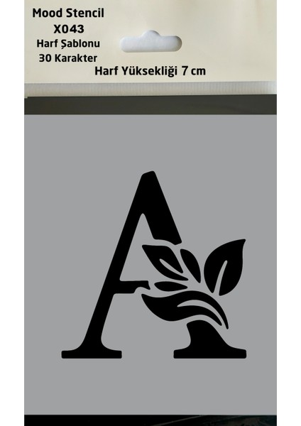 Stencil Harf Boyama Şablonu X043