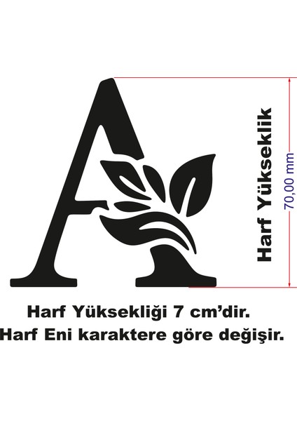 Stencil Harf Boyama Şablonu X043 modelleri