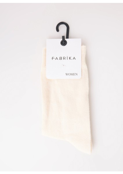 Ekru Kadın Soket Çorap Rot-Skt-K