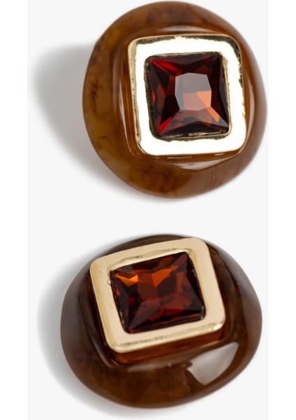 Taş Detaylı Geometrik Küpe fiyatları