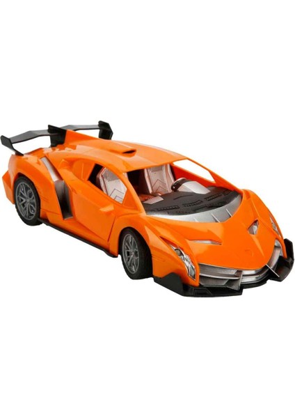 1:18 Ölçek USB Şarjlı Işıklı Fonksiyonel Turuncu Lambo Oyuncak Araç modelleri