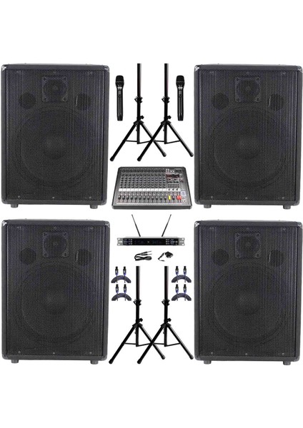 Ideal Plus Paket-1 Okul Tören ve Canlı Müzik Ses Sistemi Seti