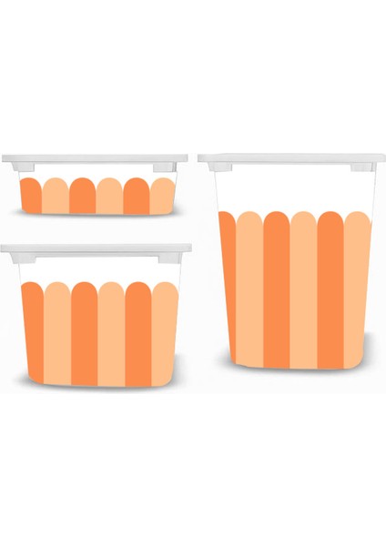 Trofast Turuncu Dalgalı Sticker - Çocuk Odası Oyuncak Düzenleme Etiketi - Dayanıklı Folyo fiyatları