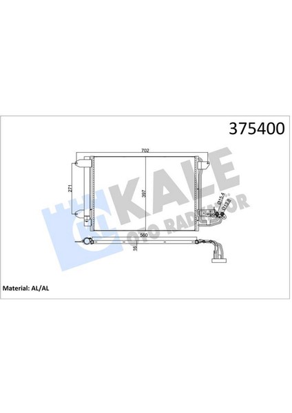 Mtxdpn Klima Kondenseri A3-Leon-Toledo-Octavia-Caddy Iii-Golf V-Vi-Jetta Iv-Touran Al/al 580X391X16