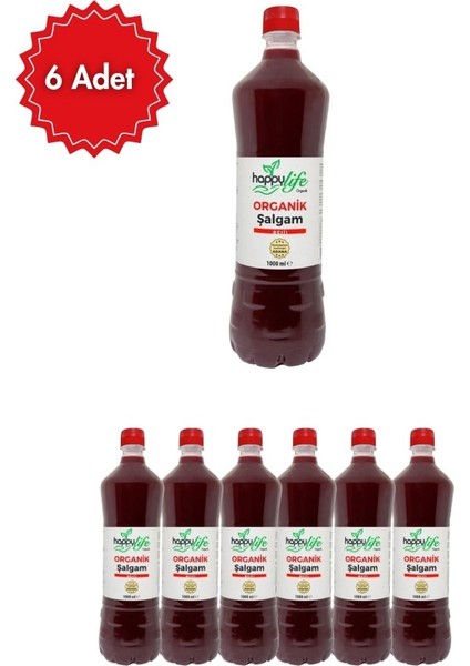 Acılı Organik Şalgam Suyu 1000 Ml. x 6 Adet